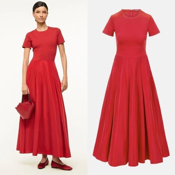 STAUD Dresses & Skirts - NWT STAUD HOPPER DRESS in ROUGE